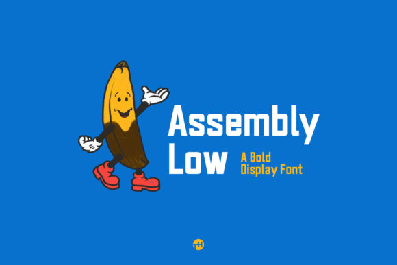 Assembly Low: A Bold Display Font for Handmade Labels & Crafts