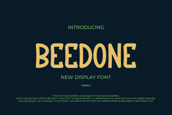 Beedone: A Sweet, Playful Display Font for Branding That Feels Human