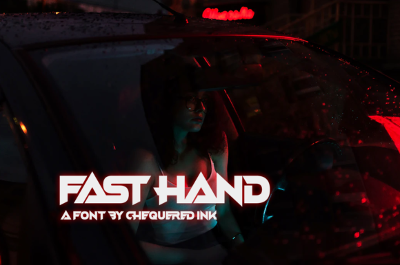 Fast Hand: A Techno Display Font for Crafters