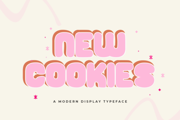 New Cookies: A Cartoon Display Font for Kids & Playful Branding