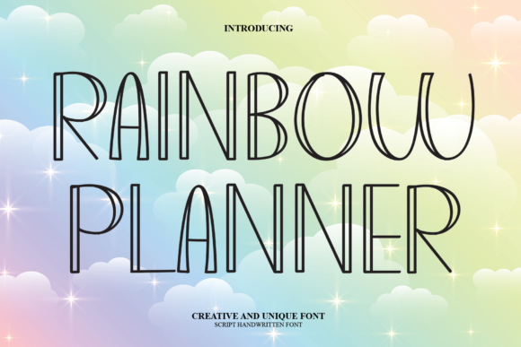Rainbow Planner: A Handwritten Font for Editorial Warmth