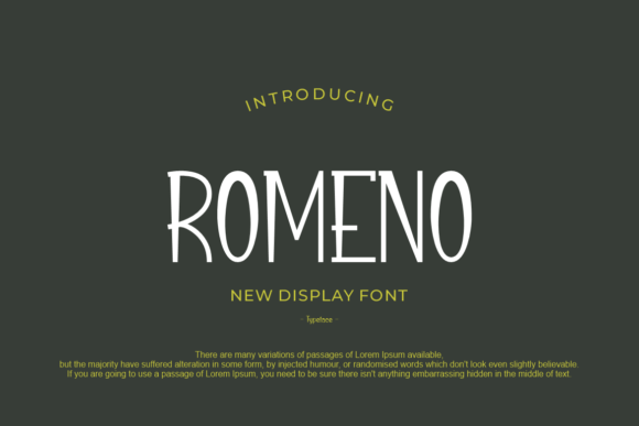Romeno: A Modern Display Font That Elevates Handmade Design