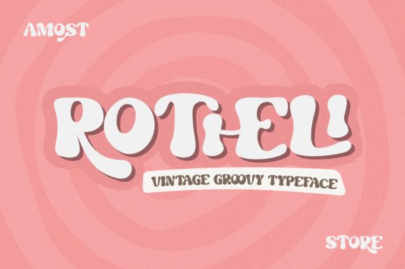 Rotheli: A Vintage Display Font with Groovy Editorial Charm