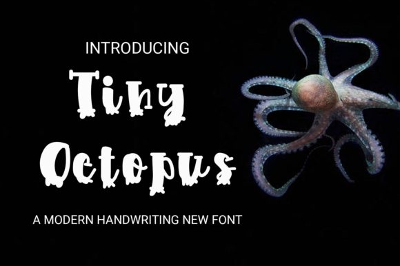 Tiny Octopus Display Font in Web Design