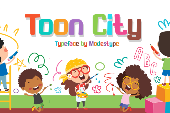 Toon City: A Playful Display Font for Small Business Branding