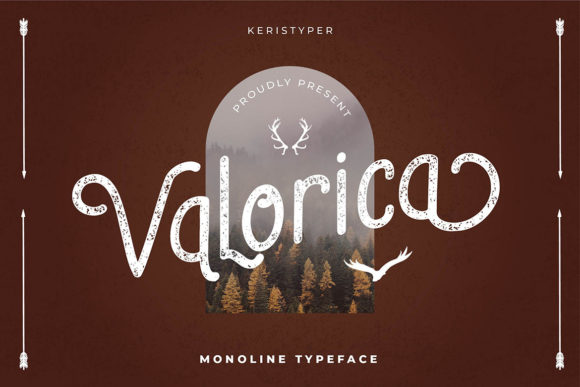 Valorica: A Vintage Monoline Font for Handmade Products