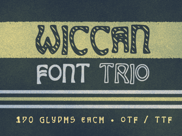 Wiccan Trio Font: A Retro Display Typeface for Small Business Branding